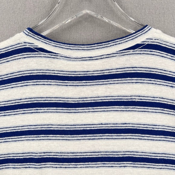 JUNGMAVEN EDDIE BAUER Jung T-shirt Mens Small Striped White Blue Short Sleeve - Picture 6 of 11